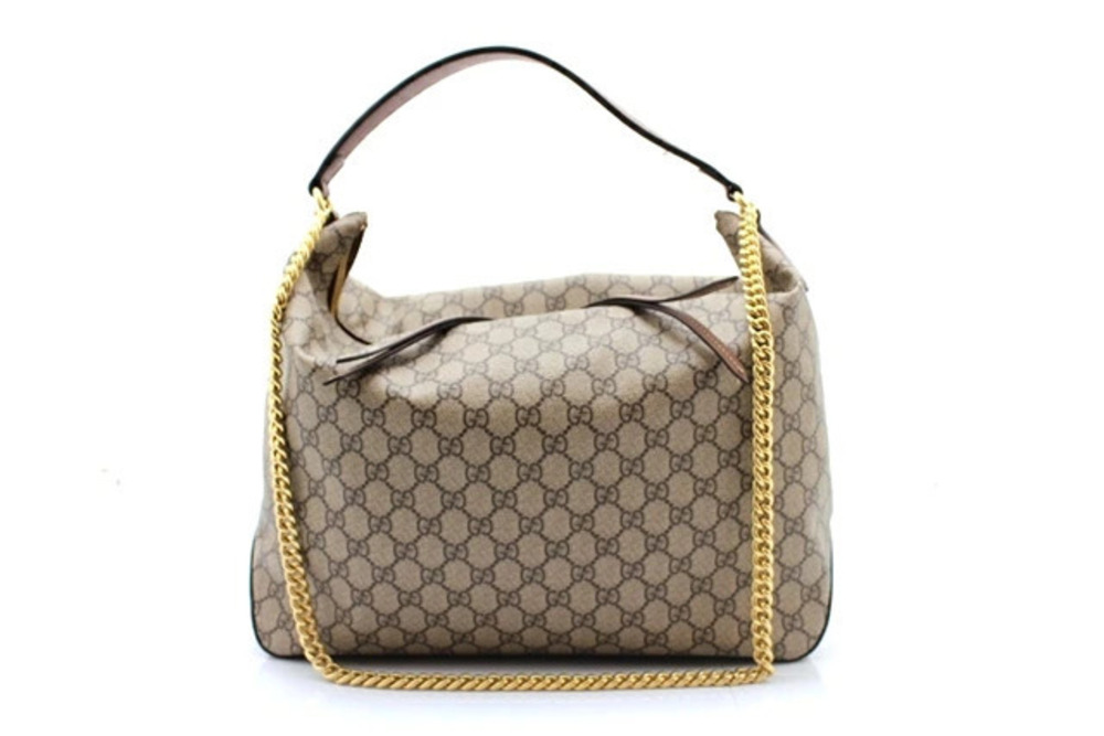 Gucci GG Supreme Hobo Bag Canvas Brown Shoulder
